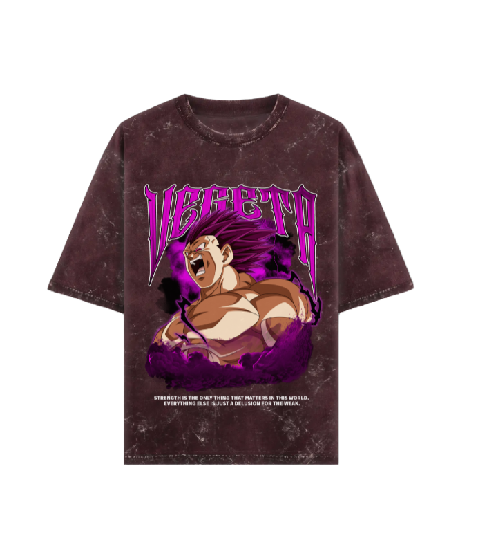 Vegeta Ultra Ego – Acid Wash Oversized Tee