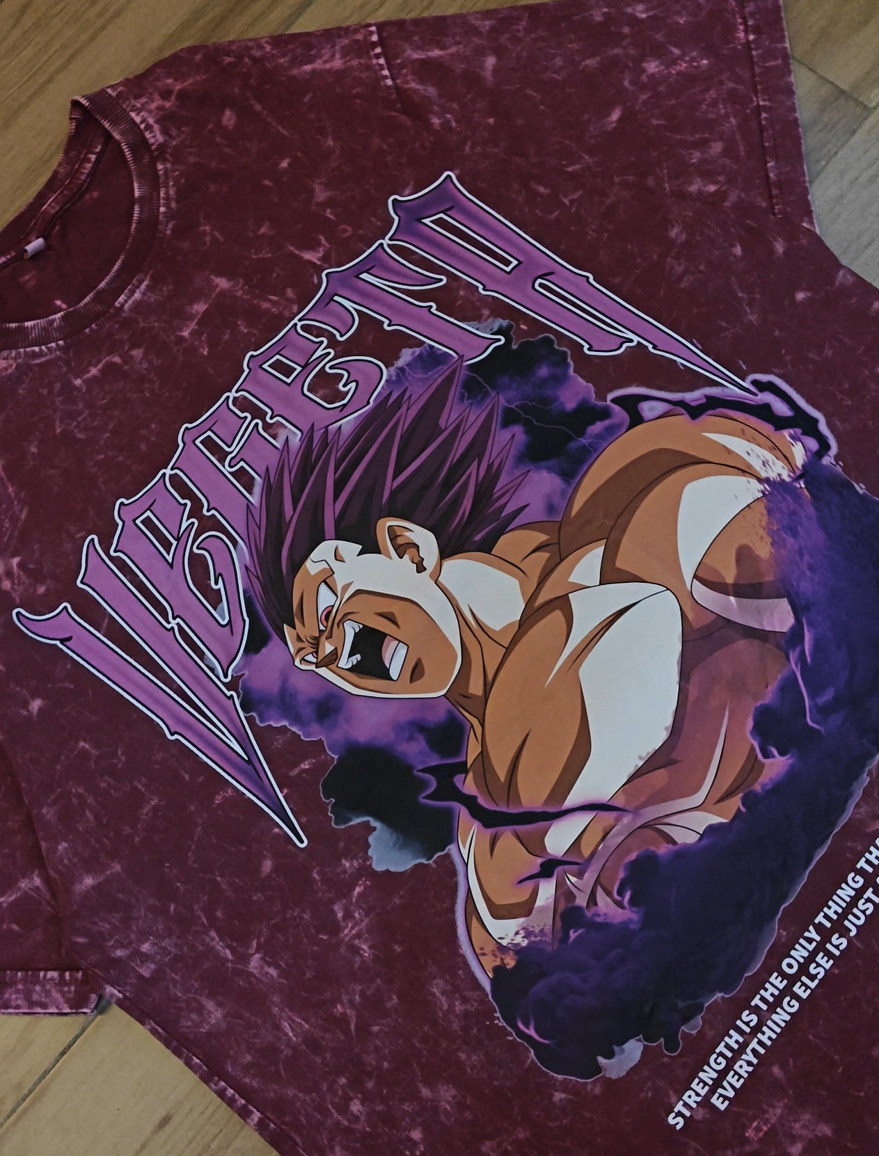 Vegeta Ultra Ego – Acid Wash Oversized Tee
